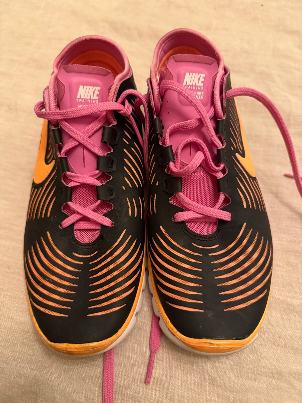 Nike Women's Black and Orange Athletic Shoes